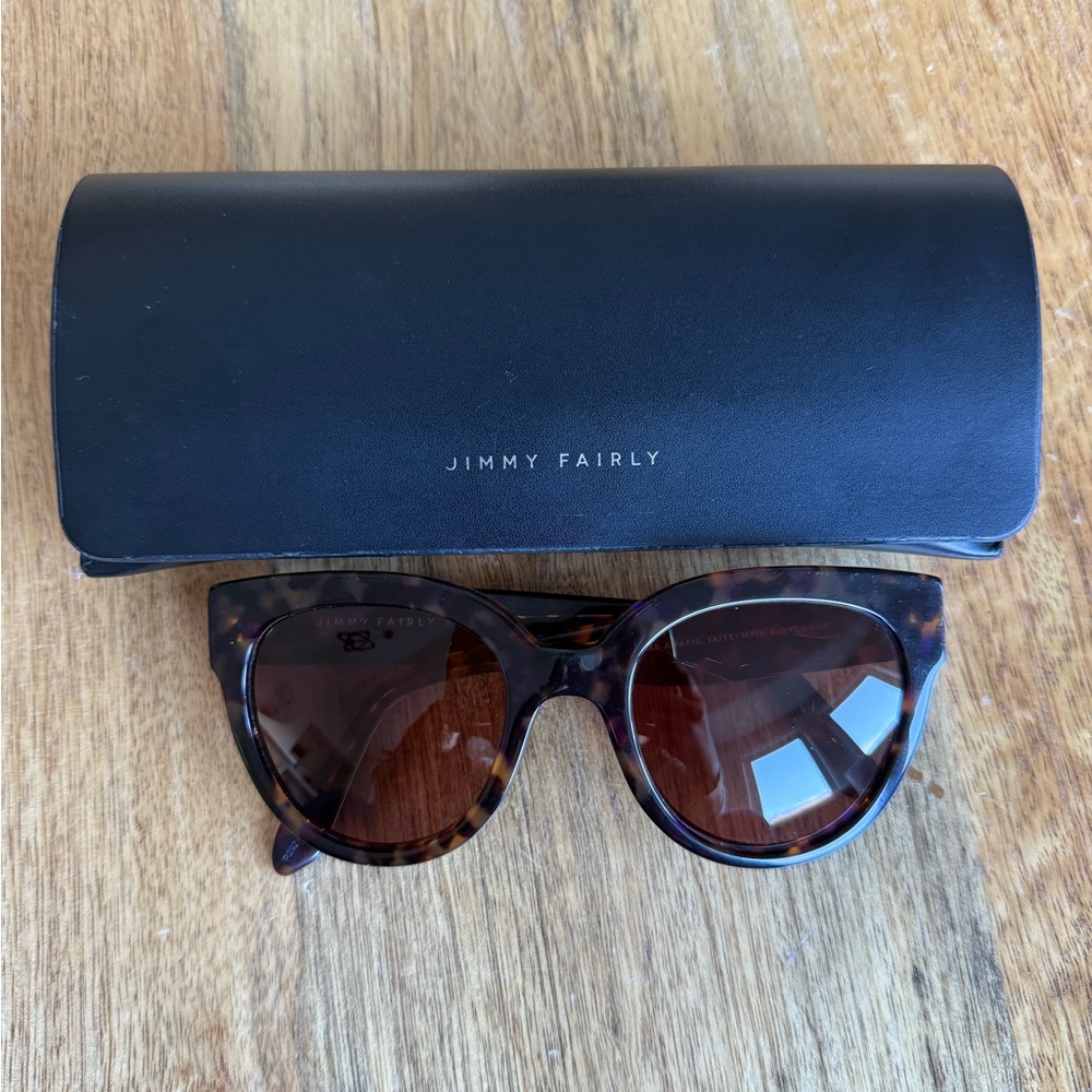 Jimmy Fairly Tortoiseshell Sunglasses with Case